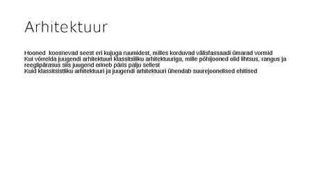Arhitektuur läbi aegade #85