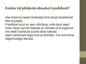 Küsimused-mida esitada tööandjale #8