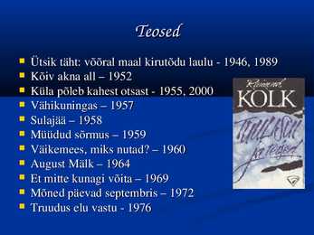 Raimong Kolk #12