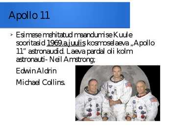 Kosmosekatsed ja Kuu #16