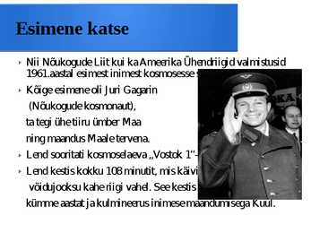 Kosmosekatsed ja Kuu #4