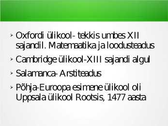 Haridus keskajal #8