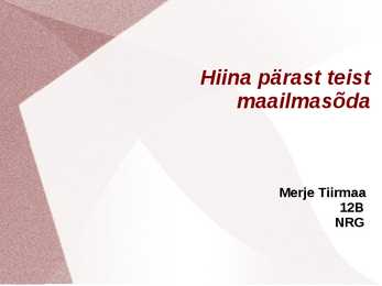 Hiina pärast teist maailmasõda