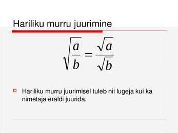 Harilikud murrud #39