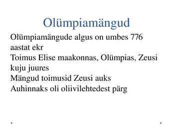 Vana-Kreeka olümpiamängud #4