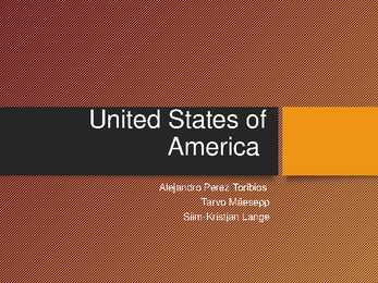 USA Powerpoint esitlus