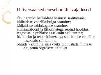 Dorothy Orem’i enesehooldusteooria #9