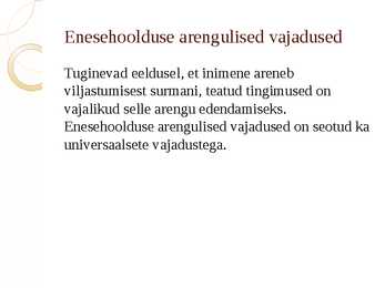 Dorothy Orem’i enesehooldusteooria #10