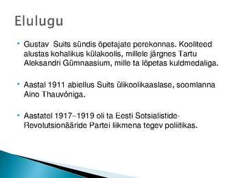Gustav Suits Elu ja looming #2