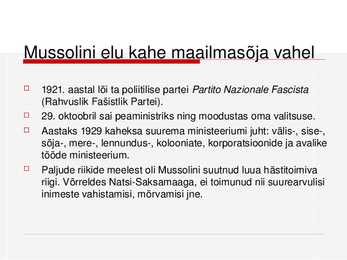 Benito Mussolini Esitlus #4