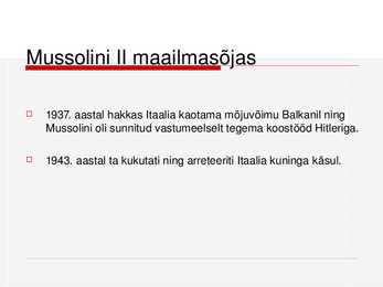 Benito Mussolini Esitlus #5