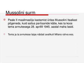 Benito Mussolini Esitlus #7