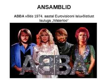 Rootsi rahvalaul-rahvapillid-ansambel ABBA #12