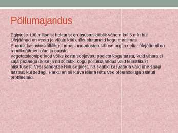 Põllumajnduse võrdlus Maroko ja Egiptuse vahel #10