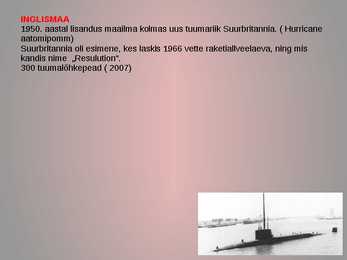 Tuumarelvastus praegu ja tuumariigid #8