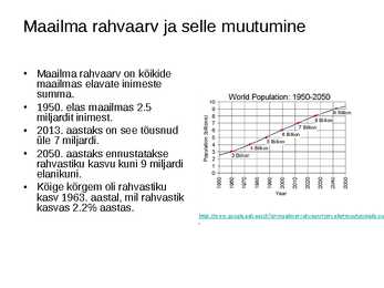 Maailma rahvaarv ja selle muutumine #2