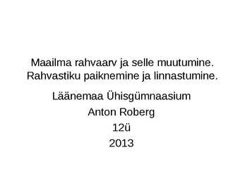 Maailma rahvaarv ja selle muutumine