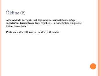 KORRUPTSIOON #3