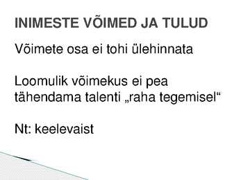 Üksikisik ja majandus #4
