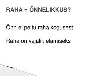 Üksikisik ja majandus #8