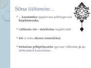 Töötamine ja mängimine kui elamistoiming #3