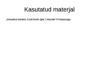 Tegusõna käändelised vormid #8