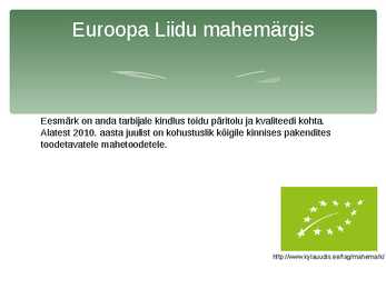 Keskkonnamärgised S N LUII #11
