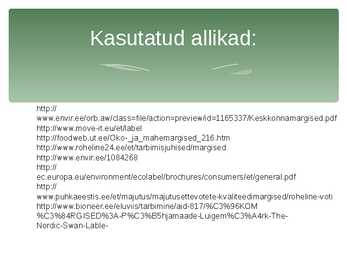 Keskkonnamärgised S N LUII #16