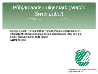 Keskkonnamärgised S N LUII #5