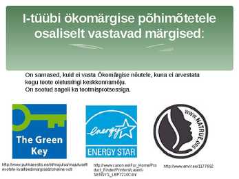 Keskkonnamärgised S N LUII #7