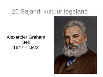 20 sajandi kultuuritegelane