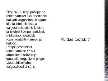 Pooljuhtlaserid ehk valgusdioodid #3