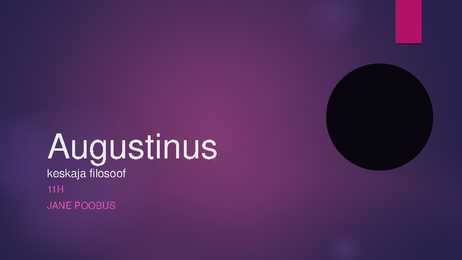 Keskaja filosoof Augustinus