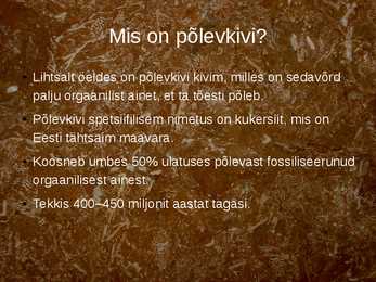 Põlevkivi slaidiesitlus #2