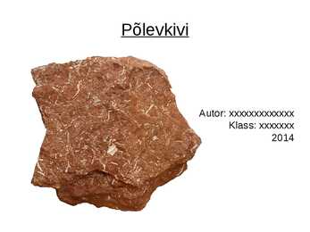 Põlevkivi slaidiesitlus