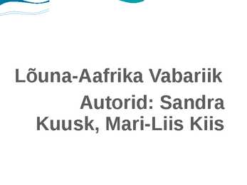 Lõuna-Aafrika Vabariigi põllumajanduse iseloomustus