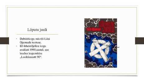 Liisi Ojamaa Lõputu juuli #4