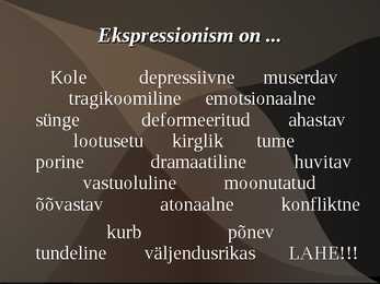 Muusika ettekanne-ekspressionism #3