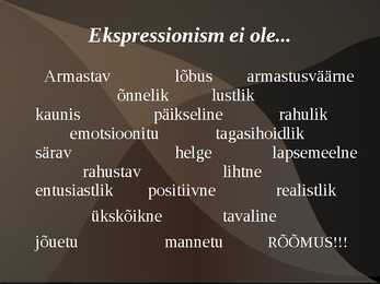 Muusika ettekanne-ekspressionism #4
