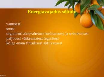 Toitumise põhitõed #6