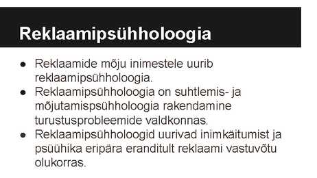 Reklaamide mõju inimestele #2