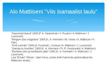 Alo Mattiisen #5