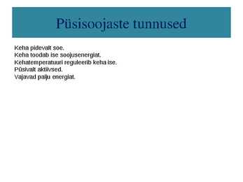 Kõigusoojasus ja püsisoojasus-raskete aegade üleelamine #7