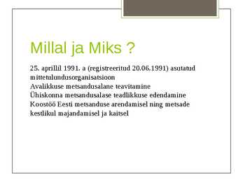 Eesti Metsaselts #2
