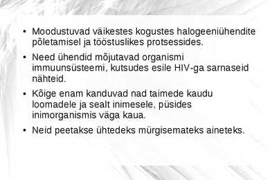 Areenid-fenoolid tööstuses ja keskkonnas #5