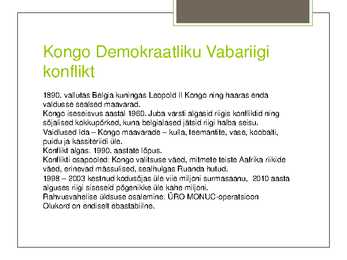 Loodusressursid konfliktide allikana #5