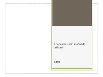Loodusressursid konfliktide allikana