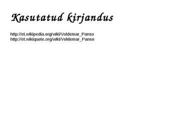 Voldemar Panso #6