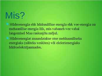 Hüdroenergia #2