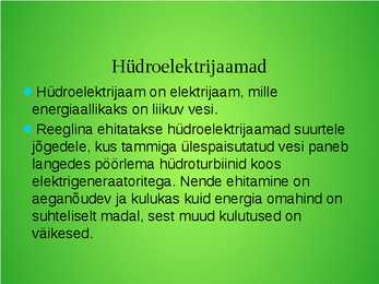 Hüdroenergia #7